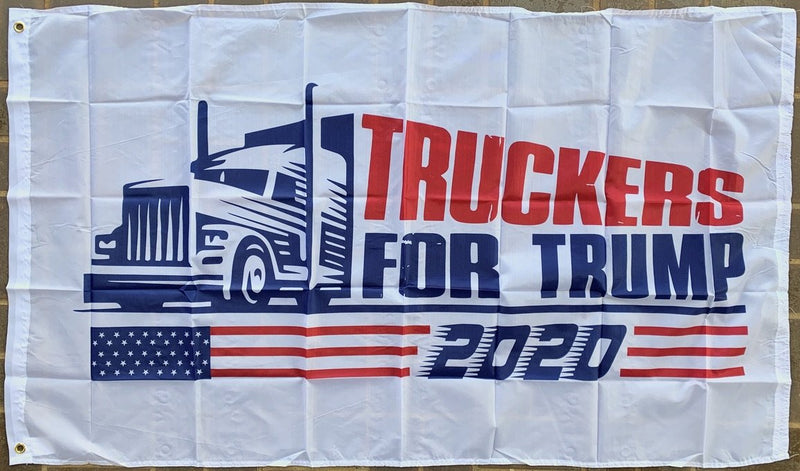 *TEMPORARLY OUT OF STOCK* Truckers For Trump 3'X5' Flag Rough Tex® 68D Nylon