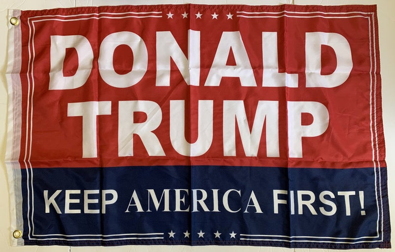 Donald Trump Keep America First KAF Red & Blue  2'X3' Flag Rough Tex® 100D