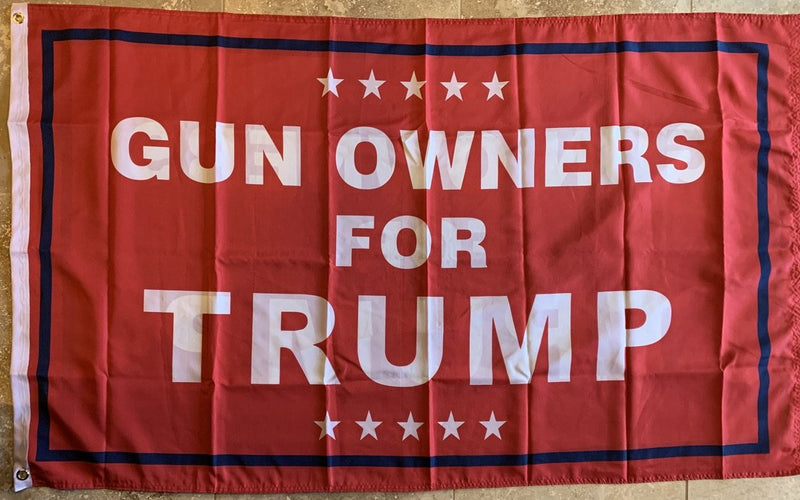 Gun Owners For Trump Red Double Sided 3'X5' Rough Tex® 100D