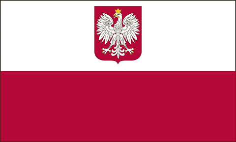 Poland W/ Eagle 3'X5' Flag ROUGH TEX® 100D