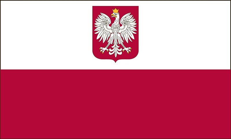 Poland W/ Eagle 3'X5' Flag ROUGH TEX® 100D