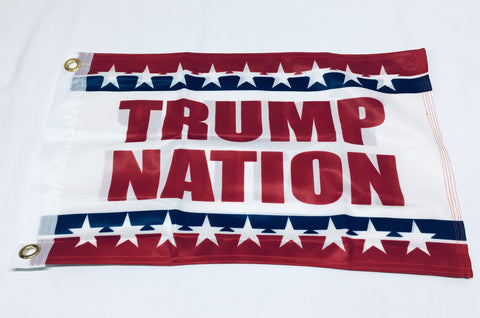 Trump Nation Double Sided Flag- 12''x18''  Rough Tex® Knit