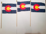 6x9 inch sewn edge classroom US State American flags & USA (144 6"x9" Stick FLAGS PER STATE) 50 UNITED STATES FLAGS 6"X9" WOODEN STAFF STATE FLAG COLLECTION 15" wood staff soft point gold wood spears