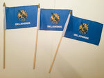 6x9 inch sewn edge classroom US State American flags & USA (144 6"x9" Stick FLAGS PER STATE) 50 UNITED STATES FLAGS 6"X9" WOODEN STAFF STATE FLAG COLLECTION 15" wood staff soft point gold wood spears