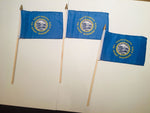 6x9 inch sewn edge classroom US State American flags & USA (144 6"x9" Stick FLAGS PER STATE) 50 UNITED STATES FLAGS 6"X9" WOODEN STAFF STATE FLAG COLLECTION 15" wood staff soft point gold wood spears