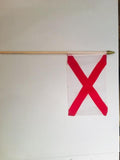 6x9 inch sewn edge classroom US State American flags & USA (144 6"x9" Stick FLAGS PER STATE) 50 UNITED STATES FLAGS 6"X9" WOODEN STAFF STATE FLAG COLLECTION 15" wood staff soft point gold wood spears