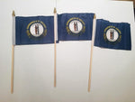 6x9 inch sewn edge classroom US State American flags & USA (144 6"x9" Stick FLAGS PER STATE) 50 UNITED STATES FLAGS 6"X9" WOODEN STAFF STATE FLAG COLLECTION 15" wood staff soft point gold wood spears