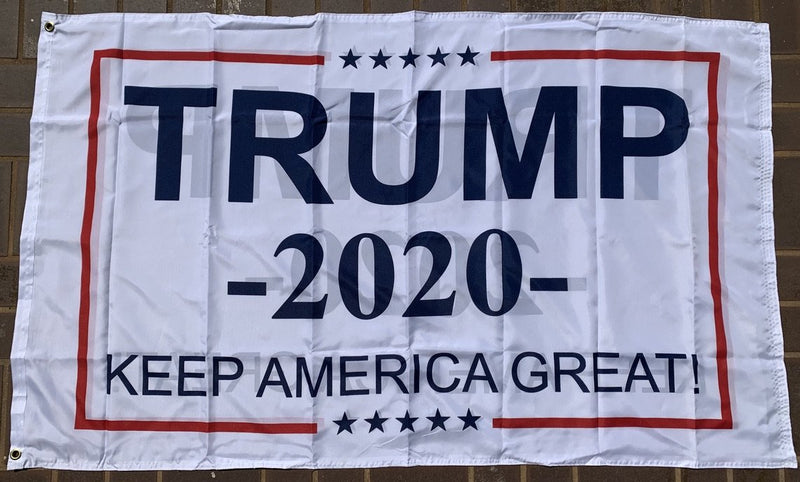 Trump 2020 Keep America Great KAG White 3'X5' Double Sided Flag- Rough Tex® 100D