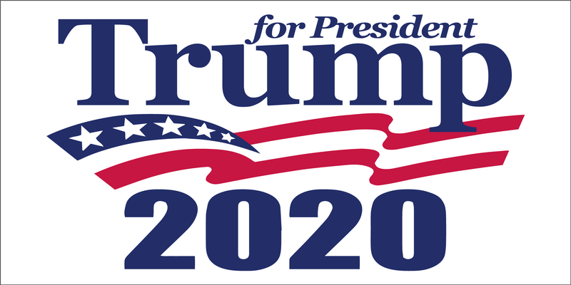 Trump For President White  - Bumper Sticker