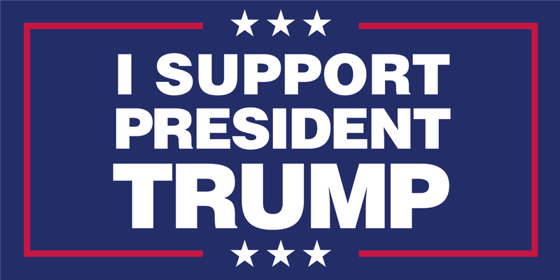 I Support President Trump Blue - Bumper Sticker