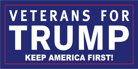 Veterans For Trump Keep America First KAF  - Bumper Sticker