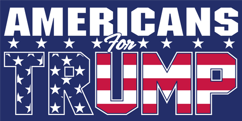 Americans For Trump Blue  -  Bumper Sticker