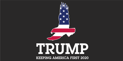 Eagle Trump KAF Keeping America First 2020  - Bumper Sticker