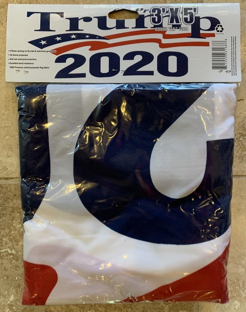 President Trump 2020 White Double Sided 3'X5' Flag Rough Tex® 100D