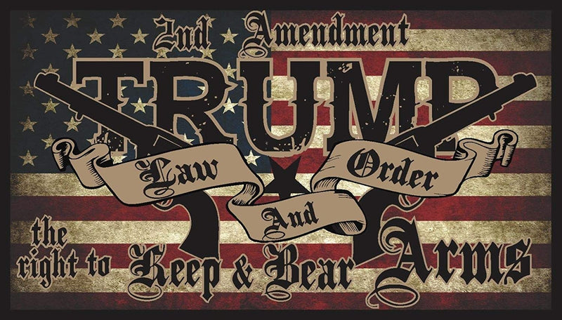 2nd Amendment Trump Law And Order 3'X5' Flag Rough Tex® 68D Nylon