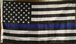 BLUE LINE POLICE MEMORIAL FLAG 3X5 ROUGH TEX 75D