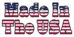 Made In The USA American Flag Bumper Sticker