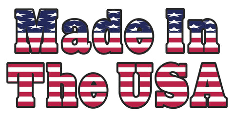 Made In The USA American Flag Bumper Sticker