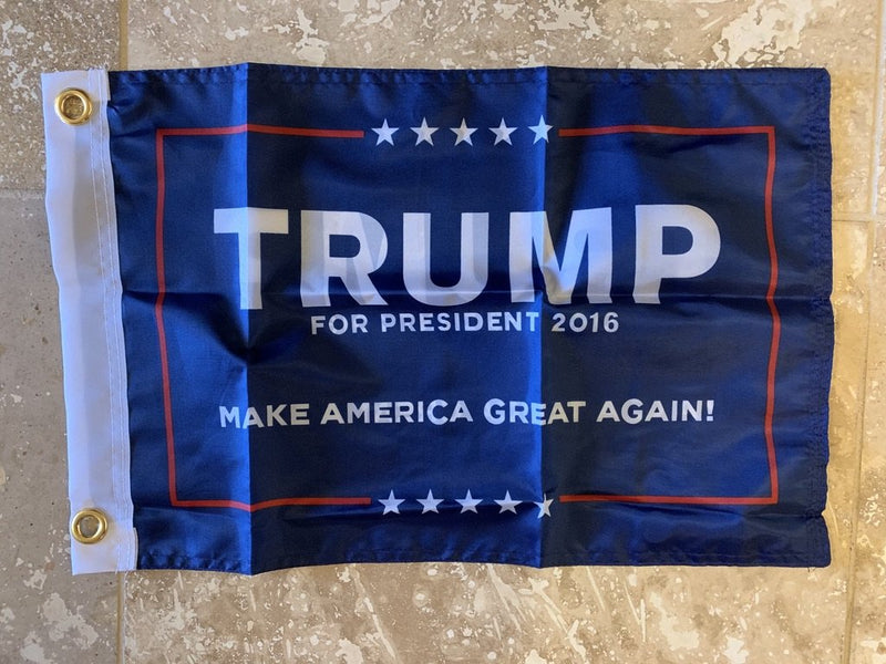 Trump For President 2016  M A G A With Grommets Knit- 12''x18'' Rough Tex®