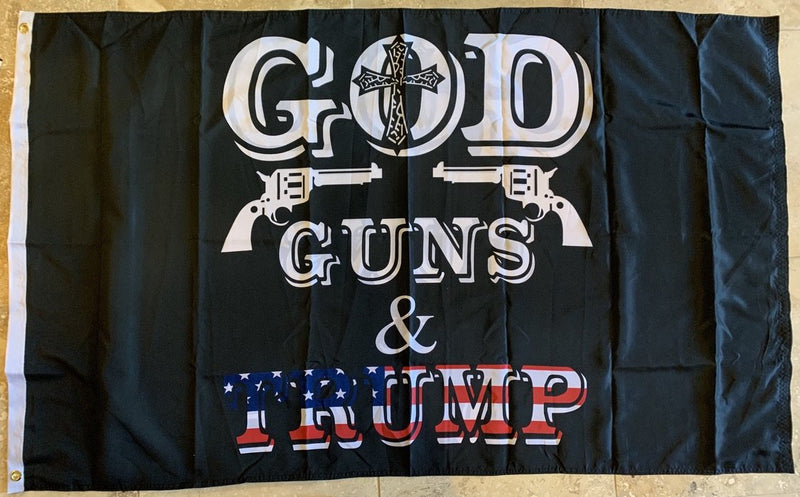 Gods Guns & Trump Flag - 3'X5' Rough Tex® 100D
