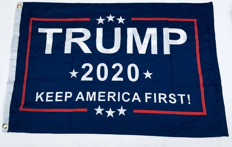 TRUMP 2020 KAF KEEP AMERICA FIRST STARS BLUE SINGLE-SIDED  2'X3' Rough Tex® 100D