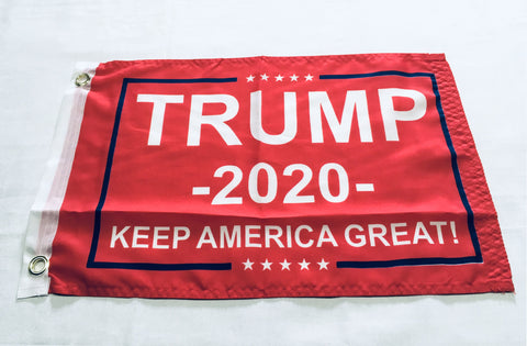 Trump Keep America First Red Double Sided Flag - 12''x18''