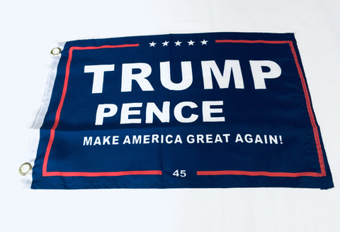 45 Trump Pence M A G A - 12''X18'' Single Sided Flag