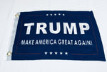 TRUMP M A G A Blue Double Sided Flag- 12''x18'' Rough Tex®