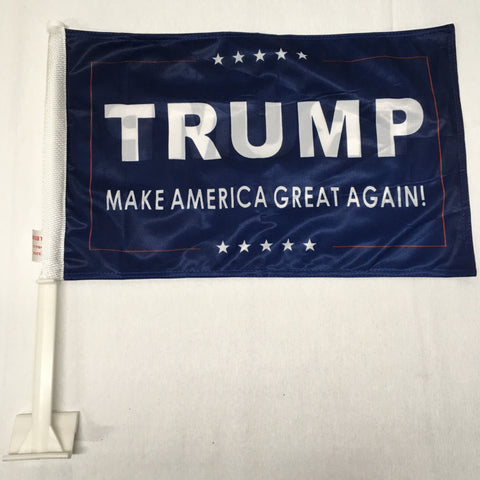 Trump M A G A Blue  - 12''X18'' Car Flag