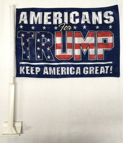 Americans For Trump Keep America Great KAG  11''X15.5'' Car Flag