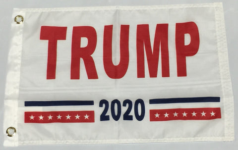 Trump 2020 White - 12''X18'' Single Sided Flag