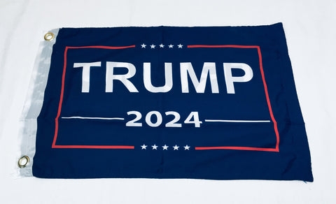 Trump 2024 Double Sided Flag- 12''x18'' Rough Tex®