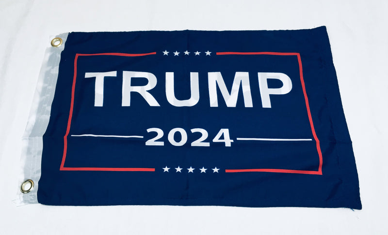 Trump 2024 Double Sided Flag- 12''x18'' Rough Tex®