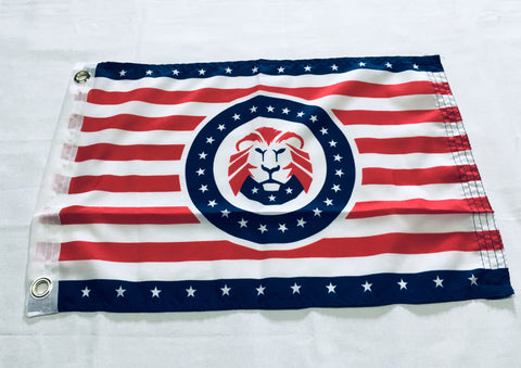 Trump Republican Lion USA Striped  - 12''X18'' Single Sided Flag