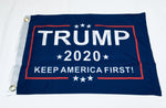 Trump 2020 Keep America First KAF Blue Double Sided Flag - 12''x18'' Rough Tex®