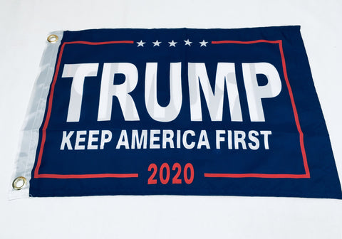 Trump Keep America First 2020 Double Sided Flag- 12''x18'' Rough Tex®