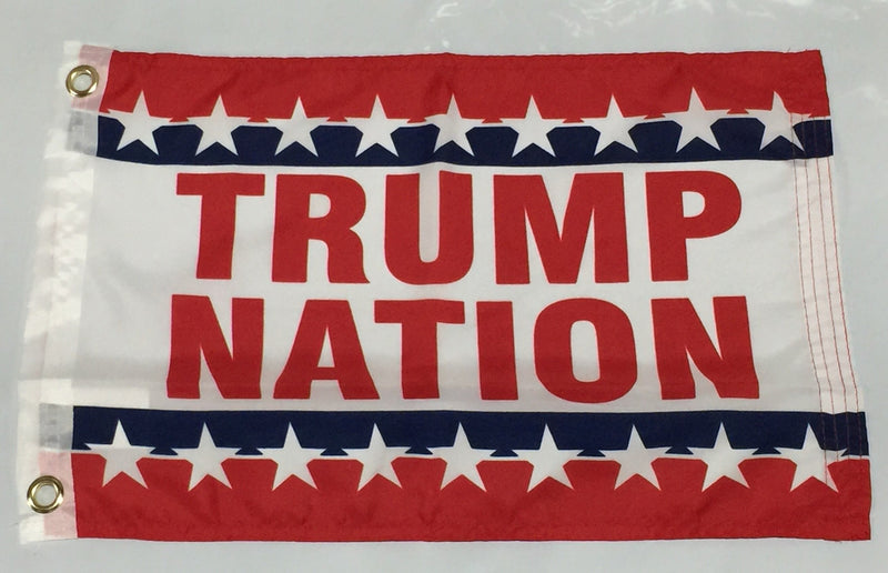 Trump Nation Double Sided Flag - 12''x18'' Knit