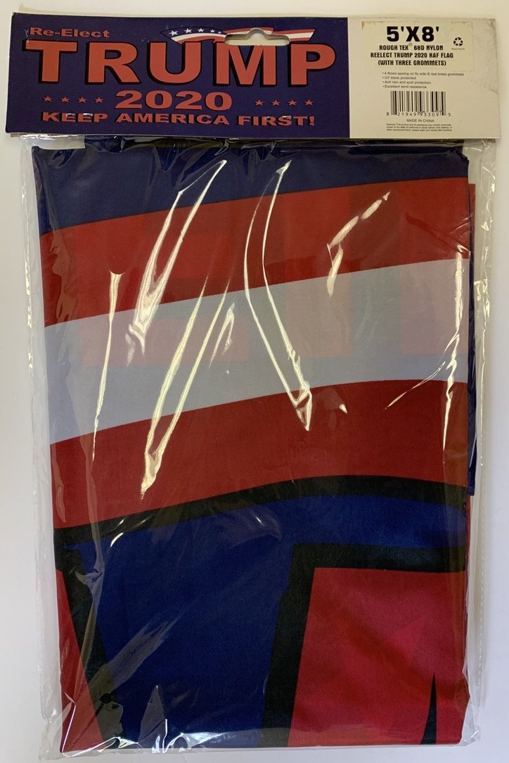 Re-Elect Trump 2020 Keep America First KAF 5'X8' Flag Rough Tex ® 68D Nylon (With Three Grommets)