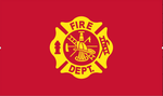 Fire Department Double Sided 3'X5' Flag Rough Tex® 68D Nylon