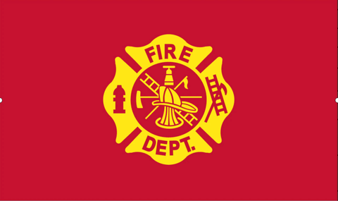 Fire Department Double Sided 3'X5' Flag Rough Tex® 68D Nylon