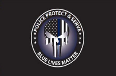 Police Protect And Serve 3'X5' Flag Rough Tex® 100D