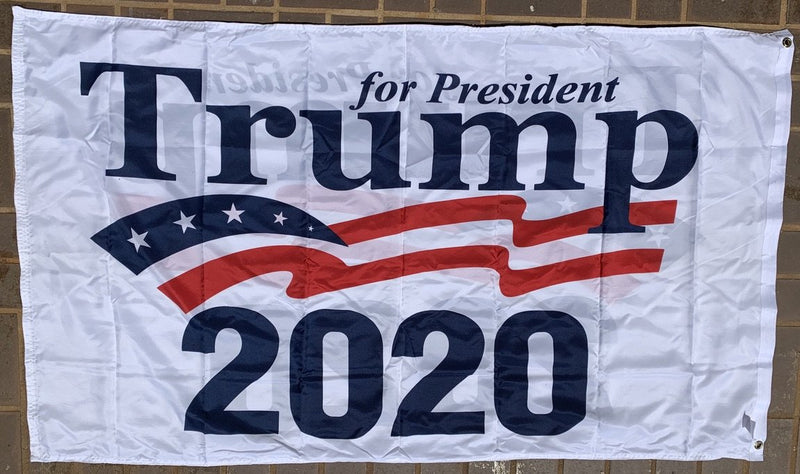 President Trump 2020 White Double Sided 3'X5' Flag Rough Tex® 100D