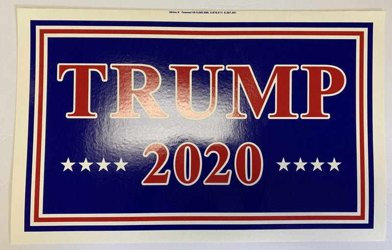 Trump 2020 Red And Blue Double Sided Yard Sign 14.5"X 23" Inches