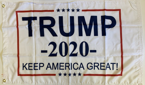 Trump 2020 KAG Keep America Great White 2'X3' Flag Rough Tex® 100D