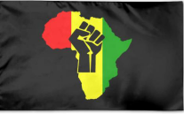 Africa BLM Fist 12''X18'' Flag With Grommets Rough Tex® 100D