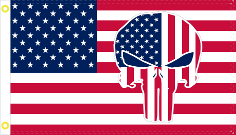 American Punisher 2'x3' Flag ROUGH TEX® 100D