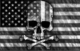 American Skull N Bones Flag- 3'X5' Rough Tex® 100D