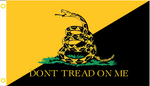 Anarcho Capital Gadsden (Black & Gold) 3'X5' Flag ROUGH TEX® 100D