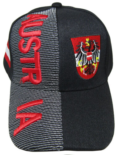 Austria Black Embroidered Cap