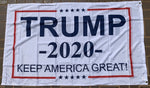 Trump 2020 Keep America Great KAG White 3'X5' Double Sided Flag- Rough Tex® 100D